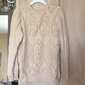 Zara eyelet sweatshirt
